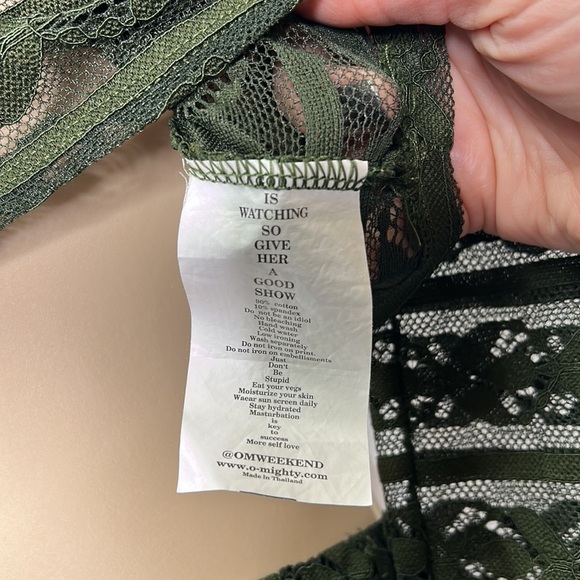 Omighty sheer mesh lace long sleeve crop top skirt two piece party duo - Picture 5 of 6